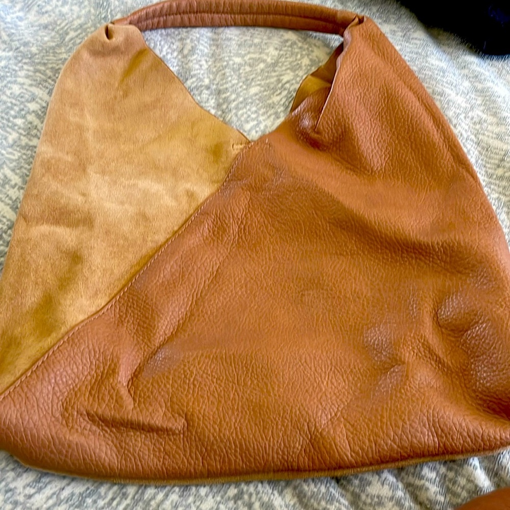 Tub tote bag in tan and brown